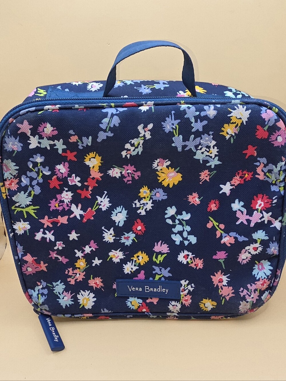 Vera Bradley Lunch Bag Scattered Wildflowers Navy Blue